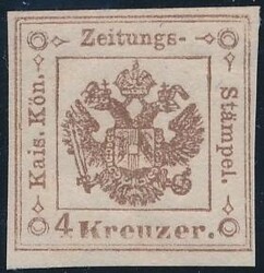 4 Kreuzer1858, 4 Kreuzer braun mit vollem, frischem und ...