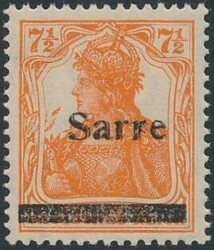 Mi 5b III  1920, 7 1/2 Pf rötlichorange in Type III, postfrisch, ...