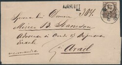 Gyulavarsand1874, EK-Stempel "GYULAVARSAND 8/12/74" auf Rekobrief ...