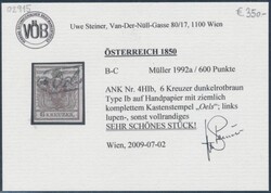 Oels"Oels" (Müller 1992a, 600 Punkte!) auf 6 Kreuzer dunkelrotbraun, ...