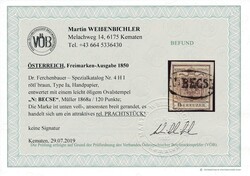 Neu Becse  "N: BECSE" (Müller 1868a, 120 P.) auf 6 Kreuzer ...