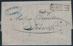 Odessa-Triest  1859, Brief aus Odessa (Dobin 57-1-01-1.15) mit K1 ...