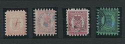 Finnland, 4 klassische Marken in unterschiedlicher Erhaltung / ...