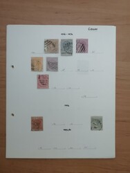 Ceylon 1866-1900, Sammlungsrest auf 5 Blätter / Ceyon, collezione su ...