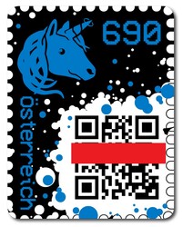 1. Crypto Stamp blau/blue  2019, Krypto Marke blau / First ever ...