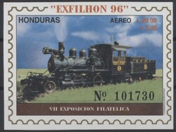Honduras, Mi Block 56  1996, Dampflokomotive, Block. Michel Bl. 56