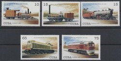 Kuba, Mi 4072-4076  1997, Eisenbahn, 5 Werte. Michel 4072-4076