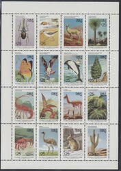 Chile, Mi 1189-1204  1987, Fauna, Kleinbogen. Michel 1189-1204