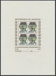 Mi Block 34-36 Hundertwasser  1979, Senegal: HUNDERTWASSER, 3 ...