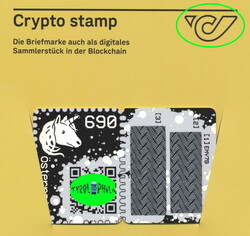 1. Crypto Stamp grün, 5-Digit  2019, Crypto Stamp Einhorn digitale ...