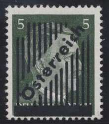 668 I b x  5 Pf dkl'moosgrün, 14 Gitterlinien, Befund Soecknick. ANK ...