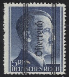 696 II  5 RM, magerer Aufdruck, Befund Soecknick. ANK 696 II