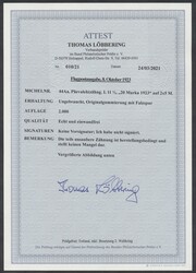 Mi 44 A a  1923, Flugpost 20 Marka, gezähnt L 11 1/2, ...