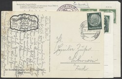 1939/56, bayr. Zugspitzbahn: 3 Belege mit versch. Stempel, dabei ...