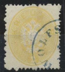 Wolfsegg"(WOLFS)EGG ./." in blau (Müller 3271a, 80 P.) auf 2 Kreuzer ...