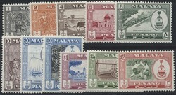 Penang. Mi 55-65  Malaya, Penang: Freimarken postfrisch. Michel 55-65