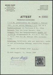 Mi 49 A / Zumstein 49 B  1921, 7 1/2 Rp schwarzblau in seltener ...