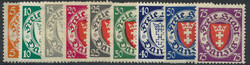 Danzig, Mi 193-201  1924, Danzig: Freimarken, 9 Werte ungebraucht, 30 ...