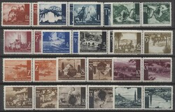 Mi 47-64 K  1941, Landschaften: kpl. Garnitur aller Kehrdruckpaare, ...