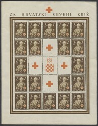 Mi 66-68 Kleinbögen  1941, Rotes Kreuz: kpl. Kleinbogen-Satz ...