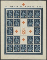 Mi 66-68 Kleinbögen  1941, Rotes Kreuz: kpl. Kleinbogen-Satz ...