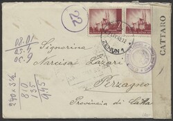 Cattaro-Perzagno  1942, zensur. Brief von Kotor vom 11.4.42 nach ...