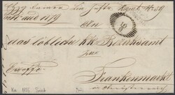 Stempelfehler1855, Brief von Triest nach Frankenmarkt in ...