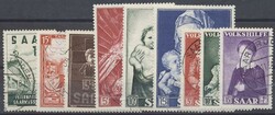 Saar Jahrgang 1954 1954, kompletter Jahrgang gestempelt. Michel ...