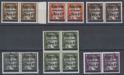 Losenstein Plattenfehler  1945, Lokalausgabe Losenstein: 5 Paare und ...