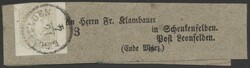 Leonfelden  "LEONFELDEN 16/4", Einkreisstempel auf Zeitungsmarke 1863 ...