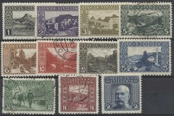 Sonderzähnung  1906, 11 Werte in Mischzähnung 10 1/2: 10 1/2: 9 1/4 ...