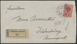 Feldkirchen in Kärnten  1920, Einschreibebrief von Feldkirchen in ...