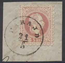 Parajd  "PARAJD 21/5" (Gudlin 500 P.) auf Briefstück. ANK 37 I