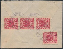 Schwarzenberg  1921, Einschreibebrief von Schwarzenberg im ...