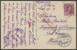 1918, zensurierte Ansichtskarte "Marie-Adelaide Grande-Duchesse de ...