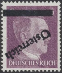 kopfstehender Aufdruck  1945, 6 Pf mit kopfstehendem Aufdruck, ...