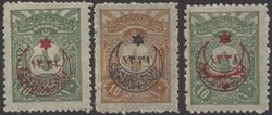 Mi 330-332  1915, Überdruckmarken auf Ausgabe 1905/06, ungebraucht. ...