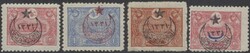 Mi 375-378  1916, Überdruckmarken auf Ausgabe 1913: 4 Werte ...