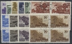 Mi 1152-1161 (4)  1947, Kurorte: kompletter Satz in Viererblocks, ...