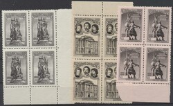 Mi 2029-2031 (4)  1957, Akademie der Künste: kompletter Satz in ...