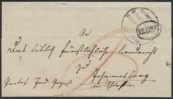 Braunau  1837, "BRAUNAU" (Mü 164d, 50 P.), schwarzer Ovalstempel auf ...