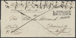 Lambach  1846, "LAMBACH / 5 JUN. 1848" (Mü 737b), schwarzer ...