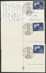 3 Christkindlkarten 1954  1954, drei Christkindl-Sonderstempel auf 3 ...