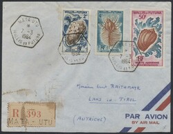Wallis und Futuna  1964, Reko-Flugpostbrief von Mata-Utu (Wallis und ...