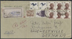 Bangal - Eltville  Flugpostbrief von Bengal in Indien nach Eltville ...