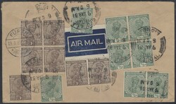 Indien - Fürth  1931, Flugpostbrief von Bydulla mit rückseitger ...