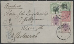 Pretoria - Wien  1889, Einschreibebrief von Pretoria mit ...