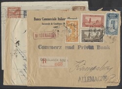 4 Briefe Marokko  1925/39, vier Briefe von Marokko nach Deutschland ...