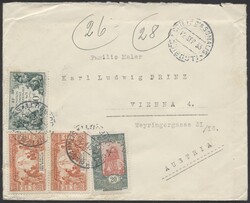 Djibouti - Wien  1933, Brief von Addis Abeba (Djibouti) nach Wien