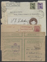 4 Belege Ägypten Ägypten: 4 Belege dabei 3 Briefe nach Europa ...